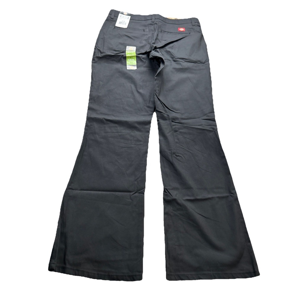 Dickies Twill Pants Womens 10R 32x32 Slim Fit Boot Cut Black FP121BK